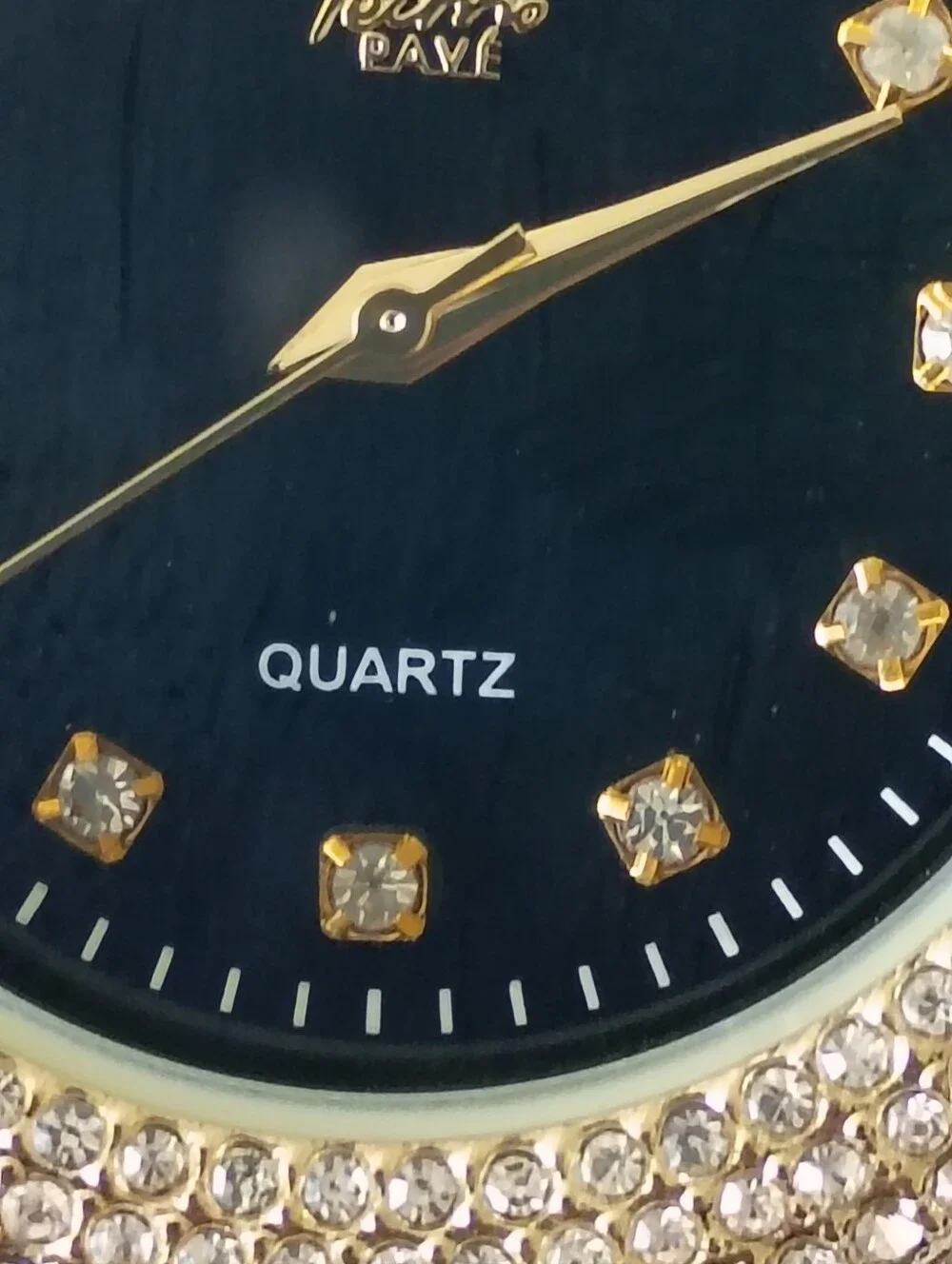 Techno Pavé Model 9109, a luxury-style, iced-out quartz watch